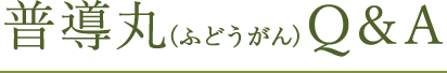 普導丸(ふどうがん)Q&A